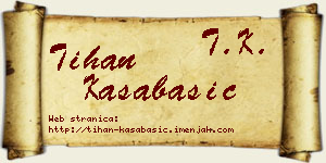 Tihan Kasabašić vizit kartica